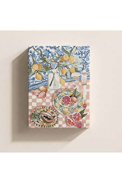Sayılarla Boyama Seti Yaz Koleksiyonu - Piknik 40x50 cm Numaralı Tuval