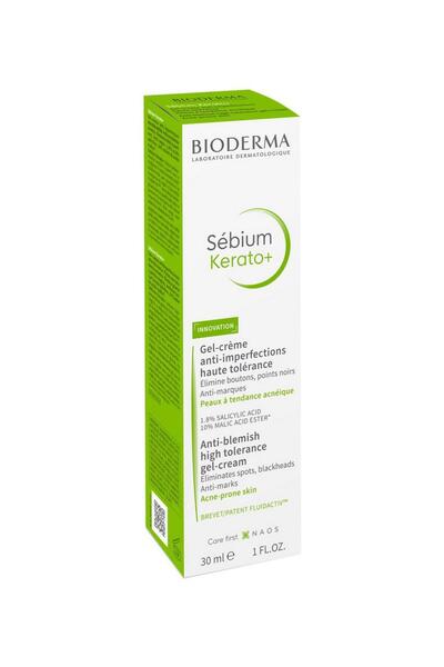 Bioderma Sebium Kerato+ Gel Cream 30mL - Anti Blemish, Pore Refining, Oil Bal...
