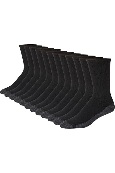 HANES Men's Max Cushioned Crew Socks, Moisture-Wicking with Odor Control, Mul...