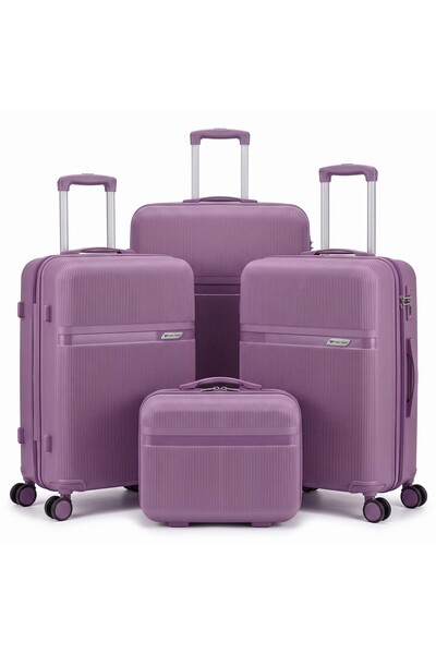 Dubai Power 4 Pcs PP Luggage Set 14/20/24/28 Inch with Cosmetic Case, TSA Loc...