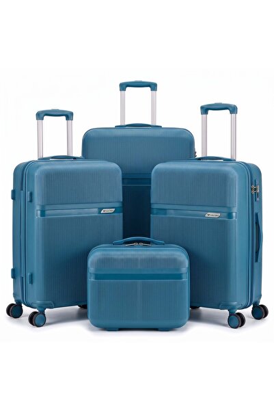 Dubai Power 4 Pcs PP Luggage Set 14/20/24/28 Inch with Cosmetic Case, TSA Loc...