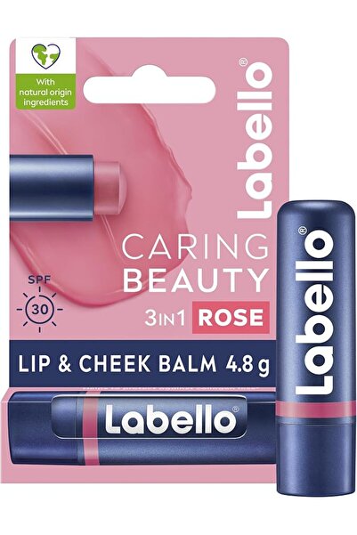 LABELLO Lip Caring Beauty Rose Color Lip and Cheek Balm SPF 30 Moisturising T...