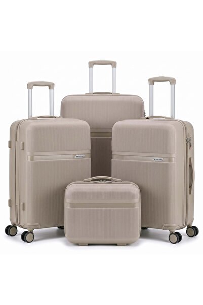 Dubai Power 4 Pcs PP Luggage Set 14/20/24/28 Inch with Cosmetic Case, TSA Loc...