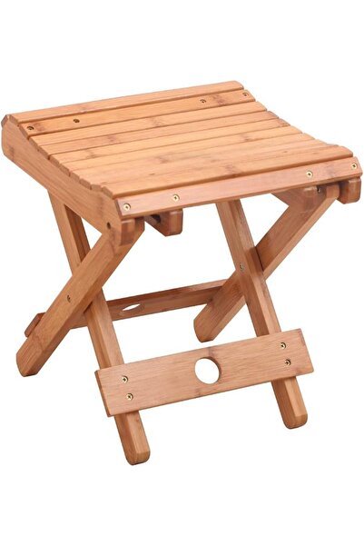 Garwarm Bamboo Folding Stool for Shaving Shower Foot Rest, Home Portable Fold...