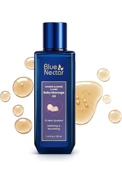 Blue Nectar Ayurvedic Baby Oil with Ghee & Coconut Oil for Baby Massage