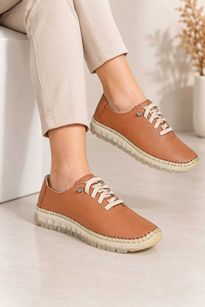 KADIN HAKİKİ DERİ TABA ORTOPEDİK CASUAL AYAKKABI