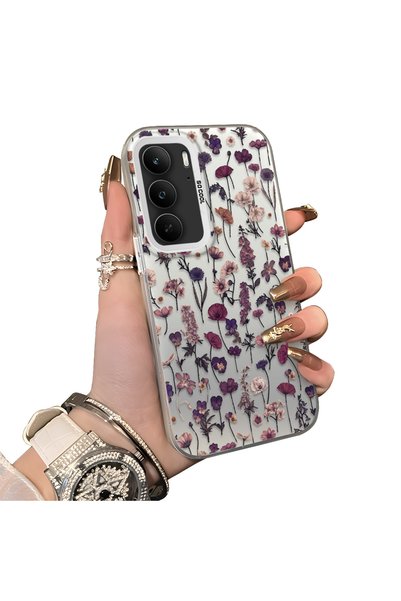CHICASELUX For Realme C75 4g Compatible French Style Purple Tone Wild Flower ...