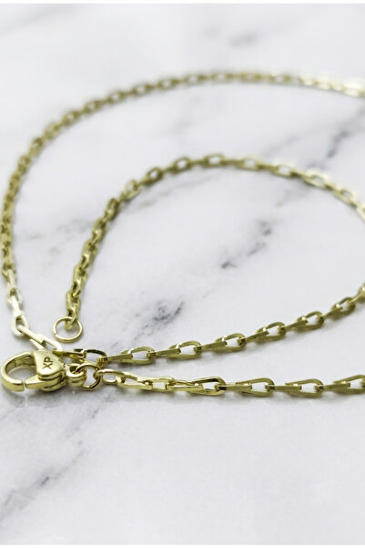 Rua Jewelry قلادة نسائية موديل XUPING أحادية اللون مختومة بسمك 2 مم لون ذهبي ...