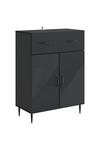 vidaxl Bufet Negru 66 x 34,5 x 89,5 cm Lemn prelucrat