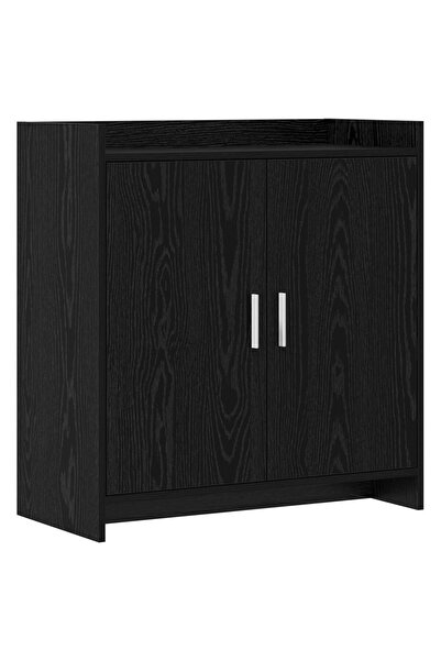 vidaxl Bufet Stejar Negru 72 x 36 x 80 cm Lemn prelucrat