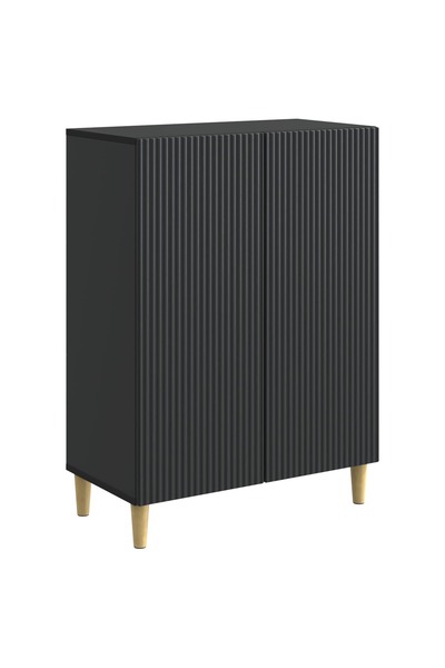 vidaxl Bufet Negru 66 x 34,5 x 90 cm Lemn prelucrat