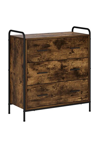 vidaxl Bufet Stejar fumuriu 97 x 33 x 81 cm Lemn prelucrat