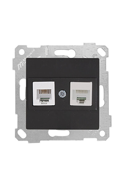Mutlusan Mechanical Key Telephone Data Socket (Rj12 Cat5E) Black