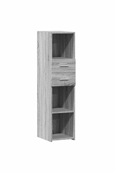 vidaxl Dulap înalt, gri sonoma, 30x42,5x124 cm, lemn prelucrat