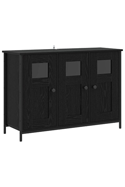 vidaxl Bufet Stejar Negru 100 x 35 x 70 cm Lemn prelucrat
