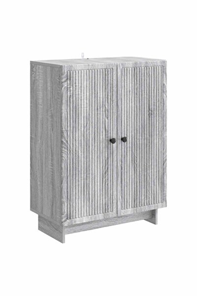 vidaxl Bufet Sonoma gri 66 x 34,5 x 90 cm Lemn prelucrat
