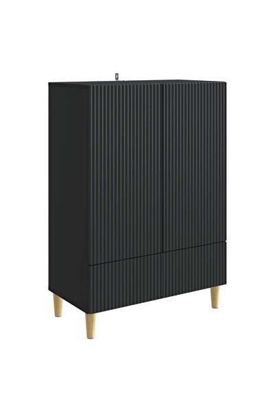 vidaxl Bufet cu sertar Negru 66 x 34,5 x 95 cm Lemn prelucrat