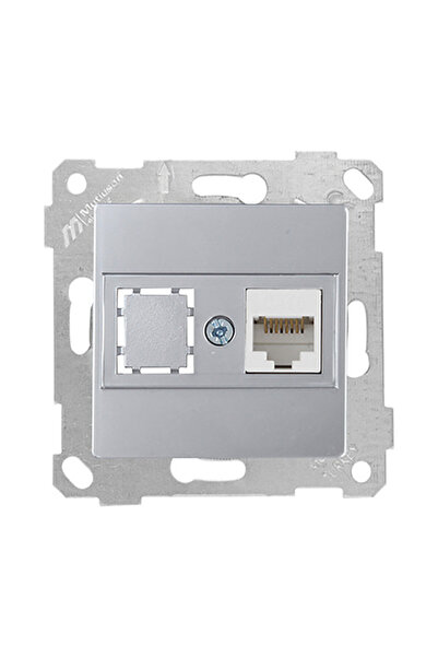Mutlusan Mechanical Key Data Socket 1*Rj45 (Cat6) Inox