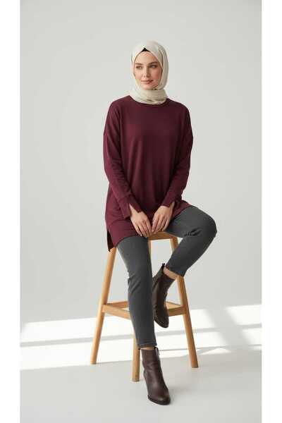 ECE GİYİM Women's Medium and Older Ages Low Sleeve Tunic with Slits on the Sl...