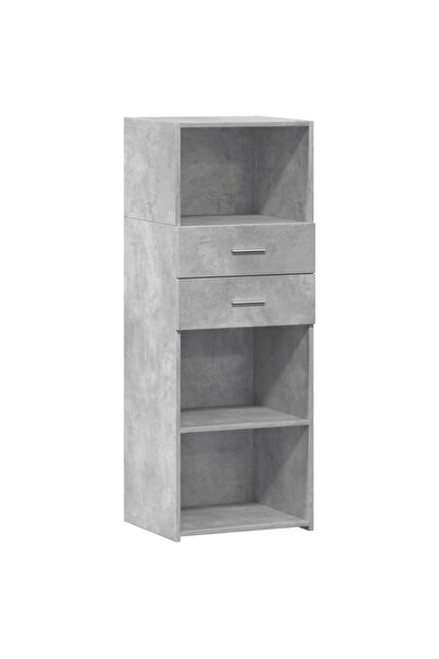 vidaxl Dulap înalt, gri beton, 45x42,5x124 cm, lemn prelucrat