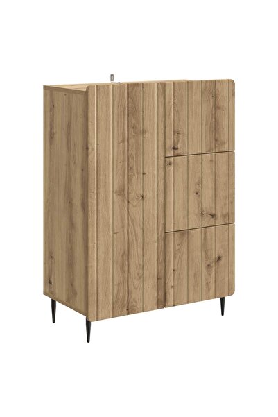 vidaxl Bufet Stejar Artizanal 66 x 34,5 x 91,5 cm Lemn prelucrat