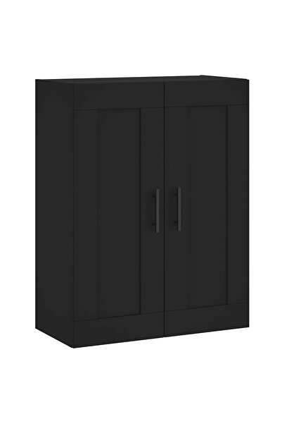 vidaxl Dulap montat pe perete, negru, 69,5x34x90 cm, lemn prelucrat