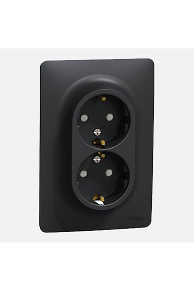 SCHNEIDER Nu206754 New Unica 2-Childproof Grounded Socket