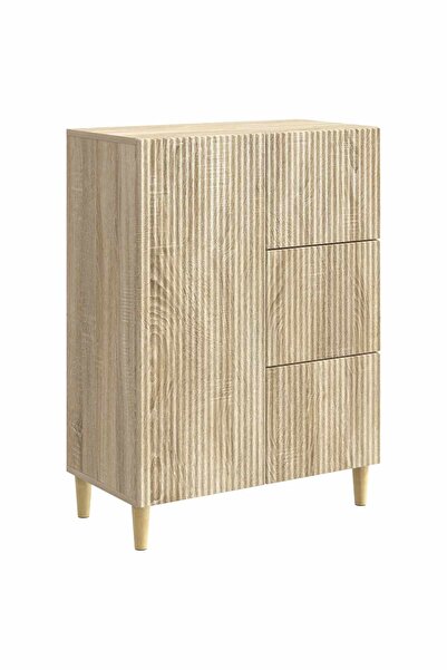 vidaxl Bufet cu sertar Stejar Sonoma 66 x 34,5 x 90 cm Lemn prelucrat