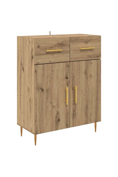 vidaxl Bufet Stejar Artizanal 69,5 x 34 x 90 cm Lemn prelucrat