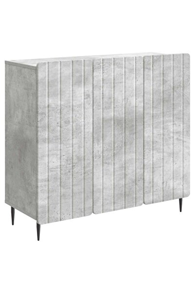 vidaxl Bufet Gri Beton 89 x 34,5 x 82 cm Lemn prelucrat