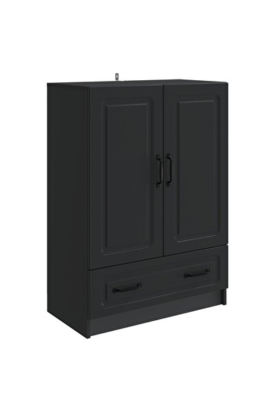 vidaxl Bufet cu sertar Negru 66 x 34,5 x 92 cm Lemn prelucrat
