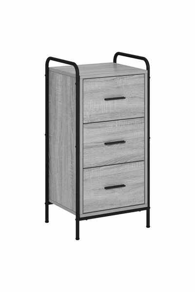 vidaxl Bufet Sonoma gri 97 x 33 x 81 cm Lemn prelucrat