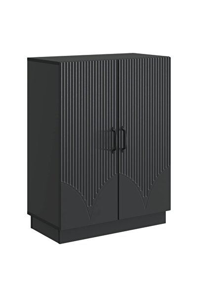 vidaxl Bufet Negru 66 x 34,5 x 87 cm Lemn prelucrat