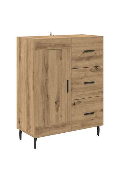vidaxl Bufet Stejar Artizanal 69,5 x 34 x 90 cm