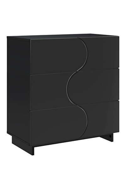 vidaxl Bufet Negru 70 x 38 x 75 cm Lemn prelucrat