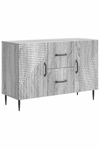 vidaxl Bufet cu sertar Sonoma gri 89 x 34,5 x 60 cm Lemn prelucrat