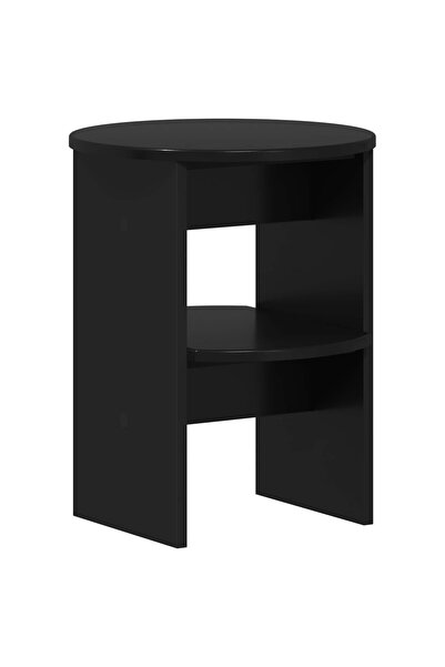 vidaxl Dulap lateral Negru Ø40 x 50 cm Lemn prelucrat