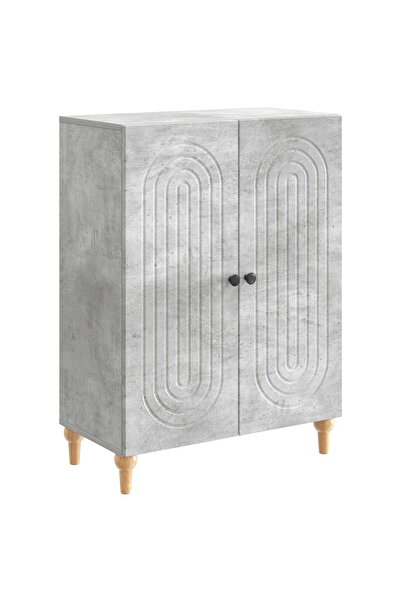 vidaxl Bufet Gri Beton 66 x 34,5 x 90 cm Lemn prelucrat