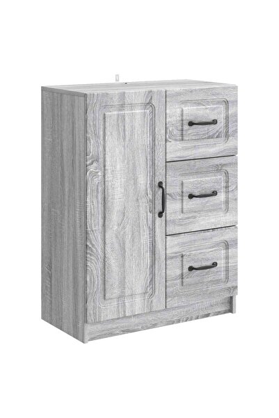 vidaxl Bufet cu sertar Sonoma gri 66 x 34,5 x 87 cm Lemn prelucrat