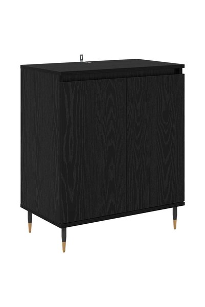 vidaxl Bufet Stejar Negru 60 x 35 x 70 cm Lemn prelucrat