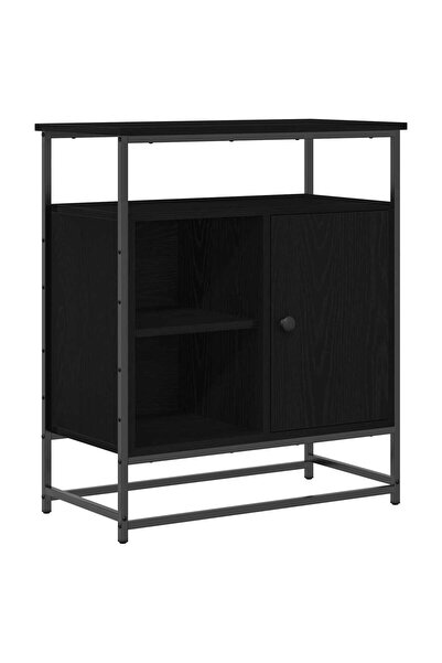 vidaxl Bufet Stejar Negru 69 x 35 x 80 cm Lemn prelucrat