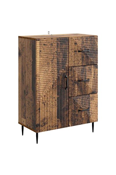 vidaxl Bufet cu sertar Lemn vechi 66 x 34,5 x 89,5 cm Lemn prelucrat