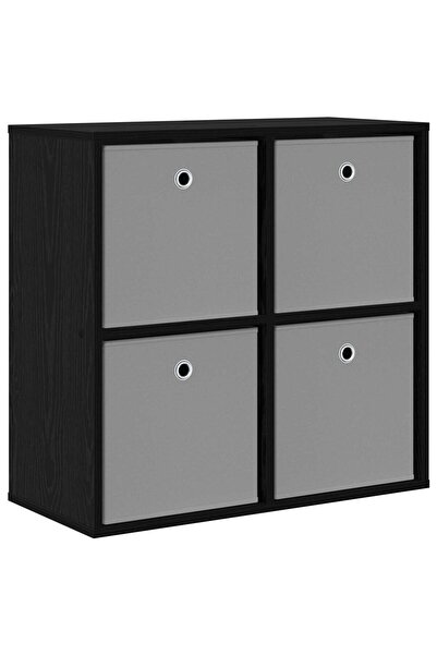 vidaxl Bufet Stejar Negru 68,5 x 32 x 67 cm