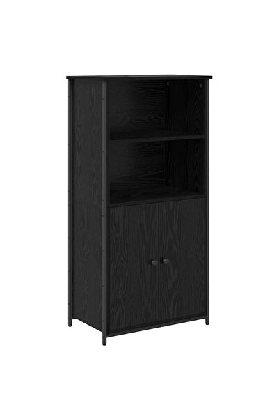 vidaxl Bufet Stejar Negru 62 x 36 x 121,5 cm Lemn prelucrat