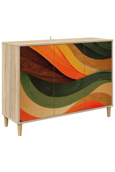 vidaxl Bufet BONN Sonoma 102 x 33 x 75 cm Lemn prelucrat