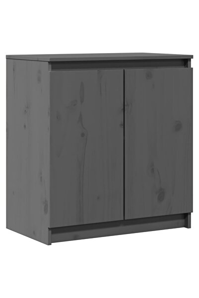 vidaxl Dulap lateral, gri, 60x36x65 cm, lemn masiv de pin