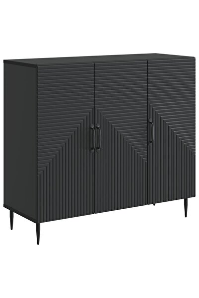 vidaxl Bufet Negru 89 x 34,5 x 80 cm Lemn prelucrat