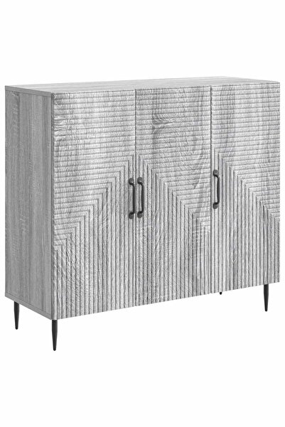 vidaxl Bufet Sonoma gri 89 x 34,5 x 80 cm Lemn prelucrat