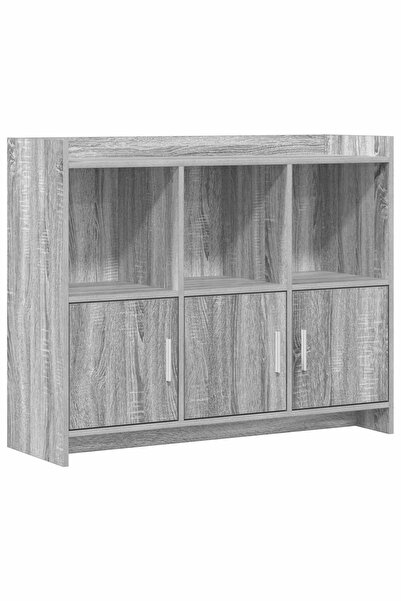 vidaxl Bufet Sonoma gri 98,5 x 33 x 80 cm Lemn prelucrat