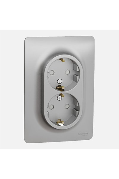 SCHNEIDER Nu206730 New Unica 2-Childproof Grounded Socket